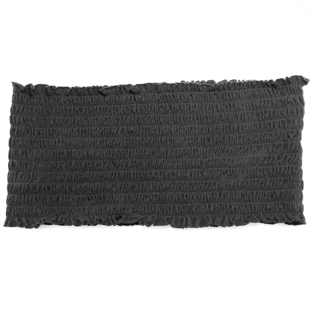 Black ruffled tube top